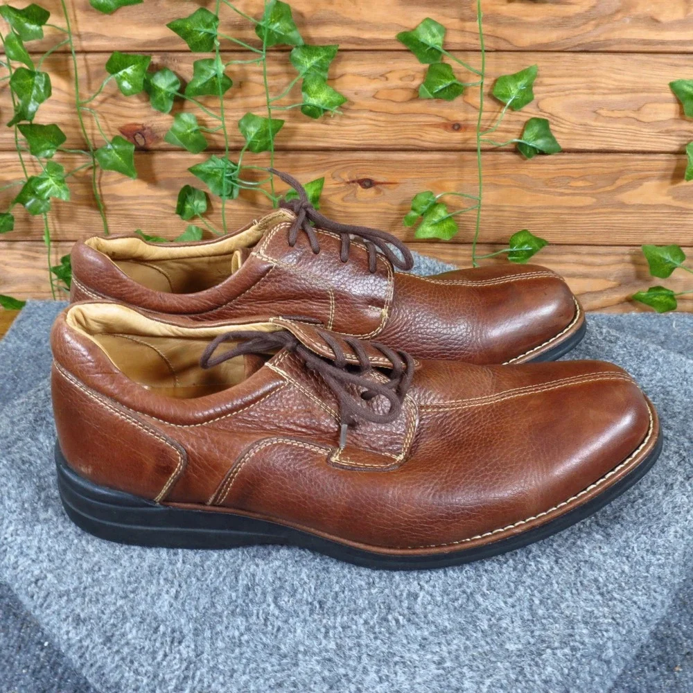 Nordstrom Carlton Mens Oxford Shoes Size 11 D Dress Work Brown Leather Brazil